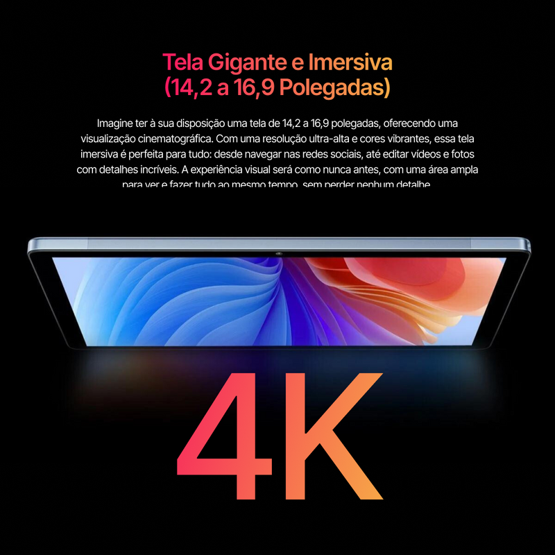 Tablet 20 Pro Plus - Tela Gigante e Imersiva (14,2 a 16,9 Polegadas)