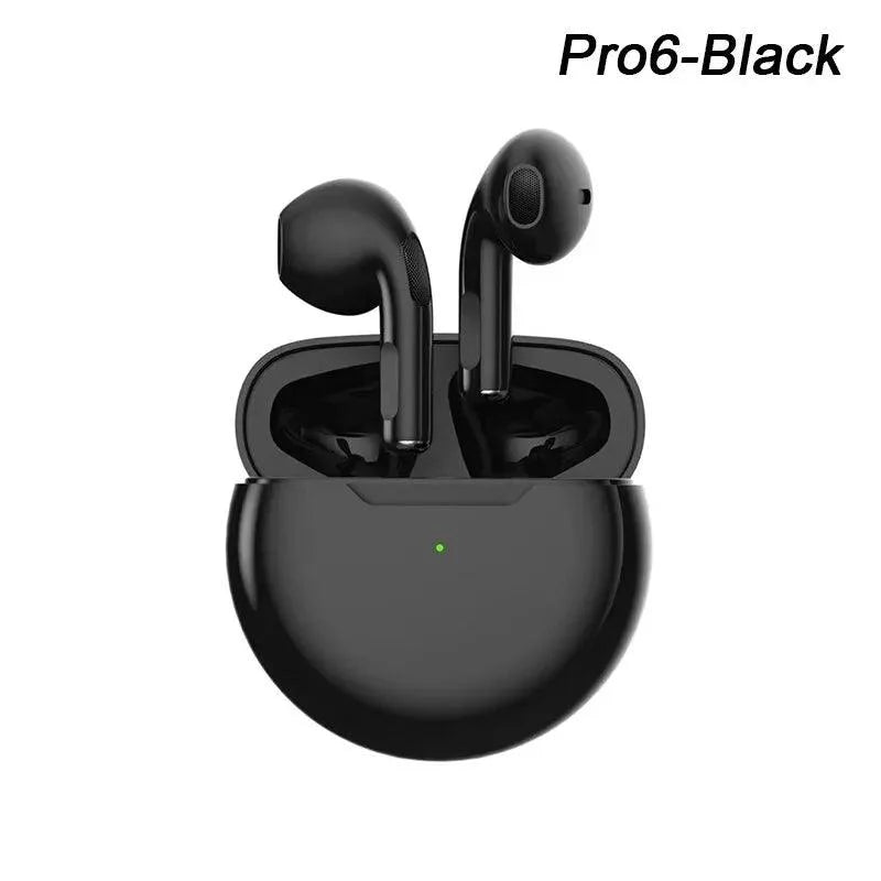 Air Pro 6 TWS Fones De Ouvido Sem Fio Bluetooth, Fones De Ouvido Originais, Mini Fones De Ouvido, Fones De Ouvido para Xiaomi, Android, Apple, iPhone