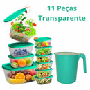 Kit Pote de Plástico e Jarra Vasilhas 11 Peças | Shopee Brasil
